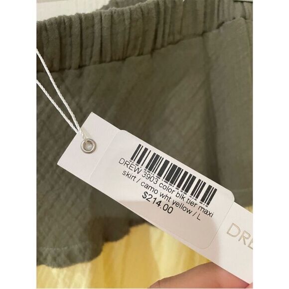 NWT Anthropologie by DREW Tiered Maxi Skirt Size Large retail $214 - Picture 3 of 5